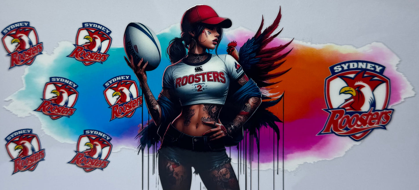 16oz UV DTF Libbey Wrap NRL sydney roosters #585