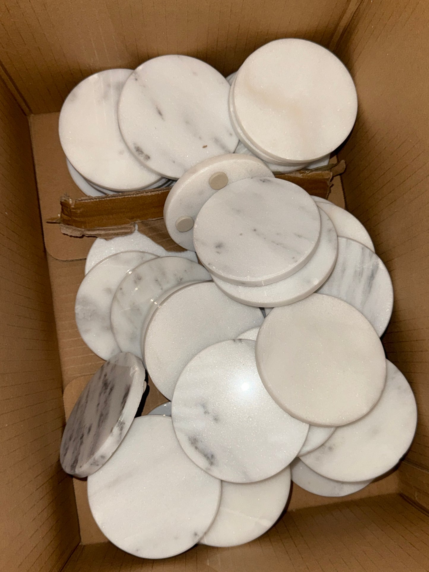 Marble Round Coaster - 10cm SI