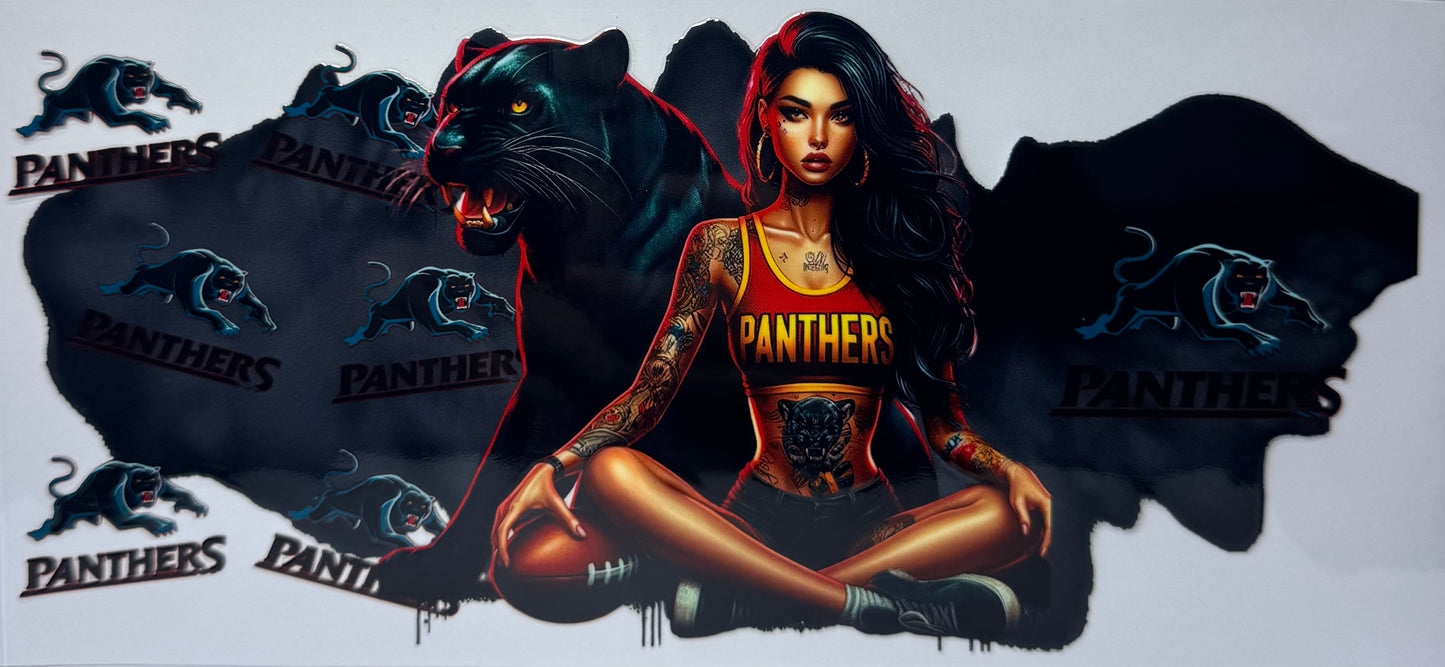 16oz UV DTF Libbey Wrap NRL panthers #579