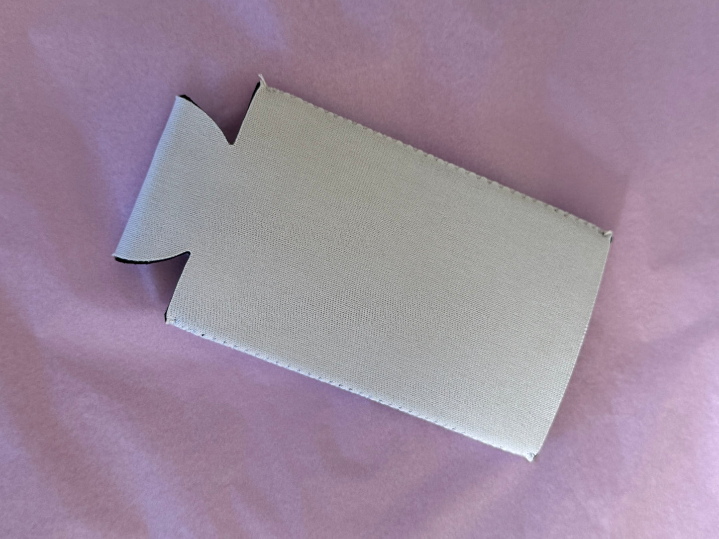 White Blank Slim Stubby Holder Slim Line | Foldable Blank Can Stubby Cooler |White Neoprene