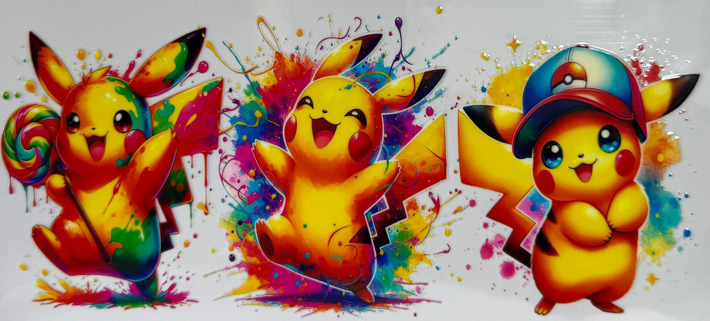 16oz UV DTF Libbey Wrap Rainbow pokemon #a61
