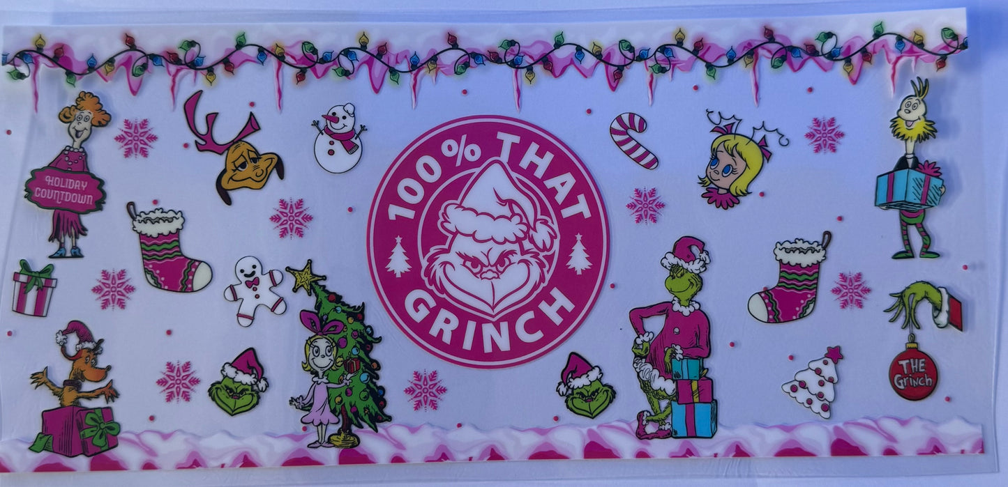 16oz UV DTF Libbey Wrap Christmas W127