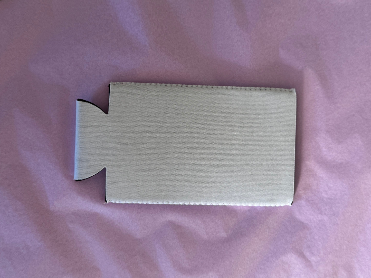 White Blank Slim Stubby Holder Slim Line | Foldable Blank Can Stubby Cooler |White Neoprene