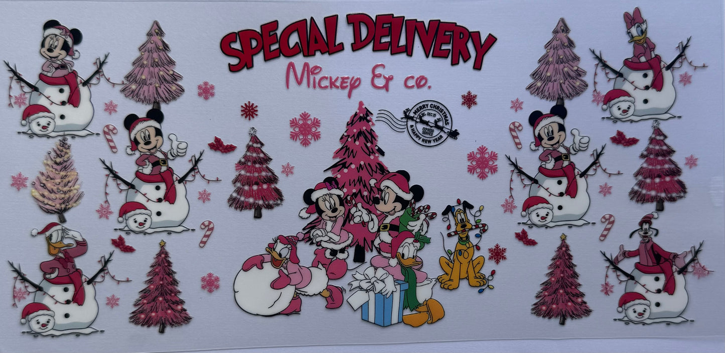 16oz UV DTF Libbey Wrap Christmas W111