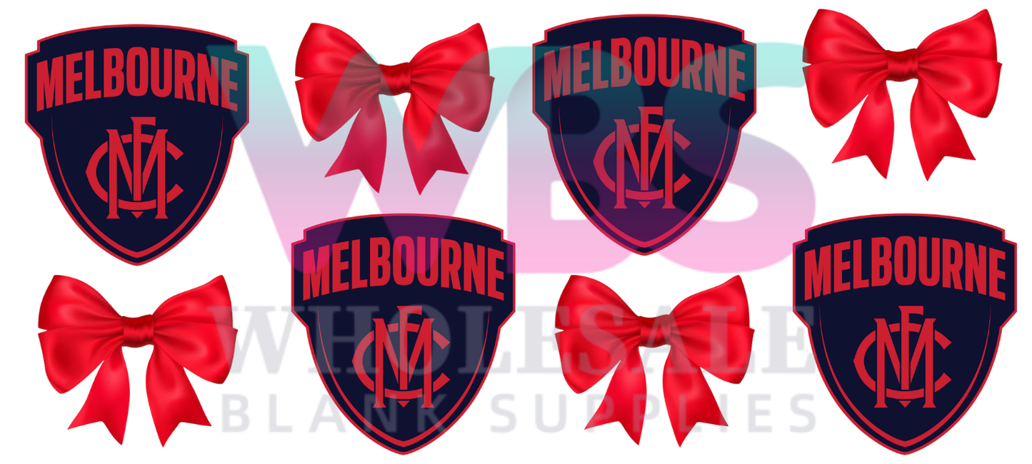 16oz UV DTF Libbey Wrap AFL Melbourne MFC BOWS #A372