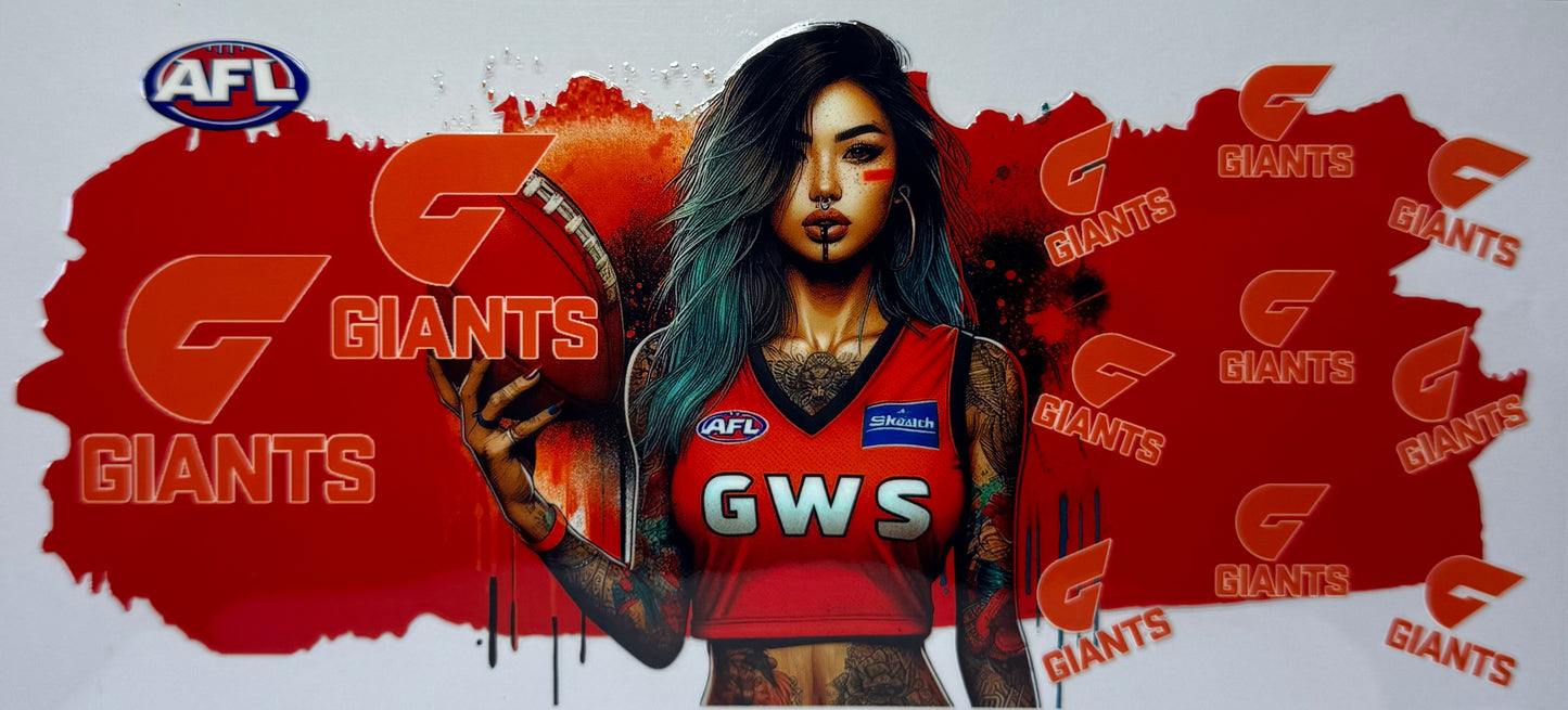 16oz UV DTF Libbey Wrap AFL GWS GIANTS #593