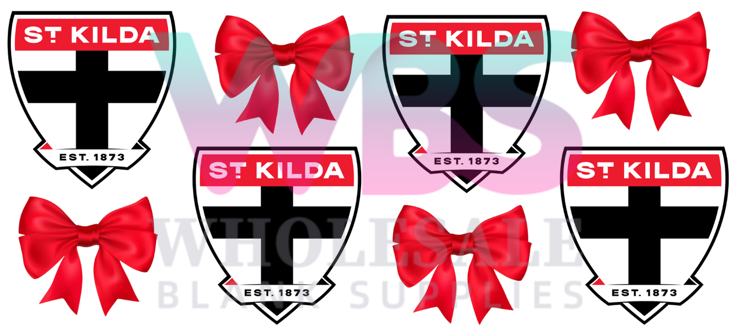 16oz UV DTF Libbey Wrap AFL saint kilda S.K.F.C BOWS #A379