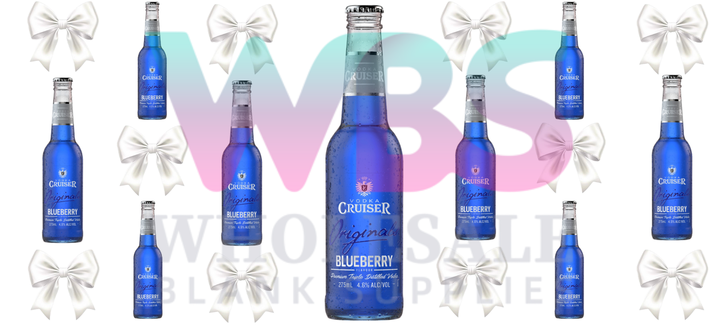 16oz UV DTF Libbey Wrap Vodka Cruiser blueberry bows #A267