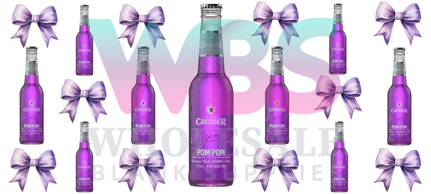 16oz UV DTF Libbey Wrap Vodka Cruiser POM POM #A258