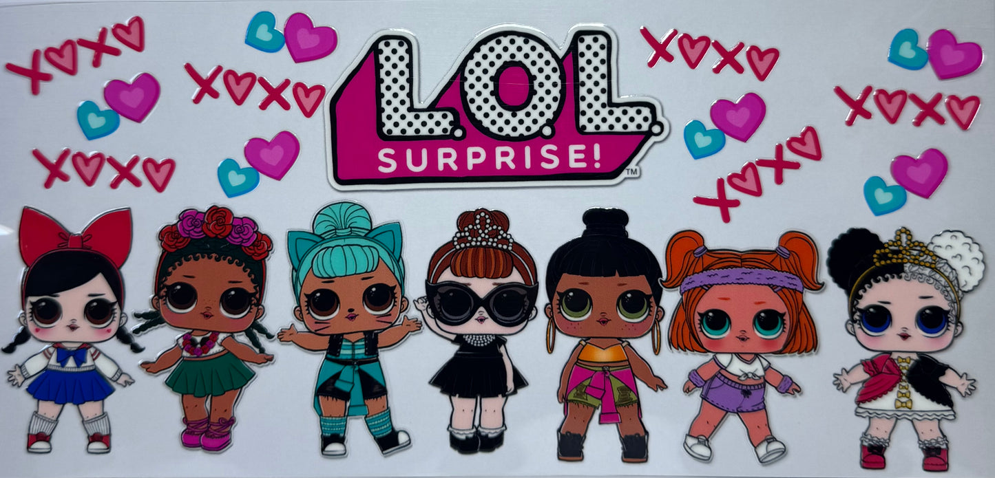 16oz UV DTF Libbey Wrap LOL surprise dolls #430