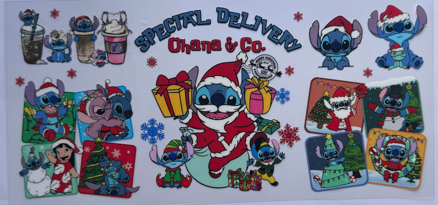 16oz UV DTF Libbey Wrap Christmas W117