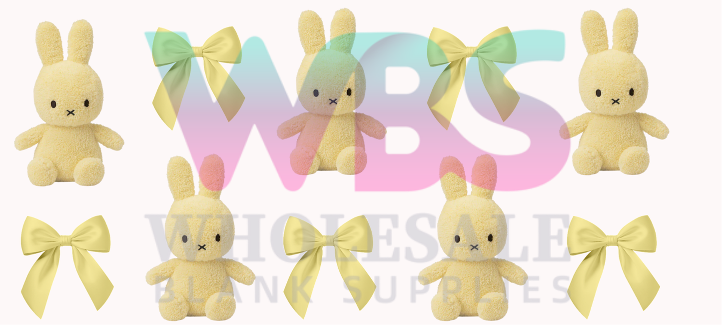 16oz UV DTF Libbey Wrap Bows Yellow #A368