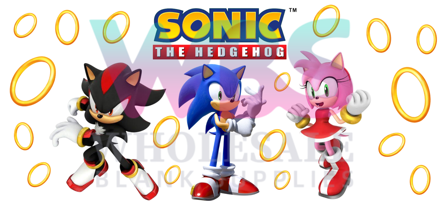 16oz UV DTF Libbey Wrap sonic the hedgehog #A408