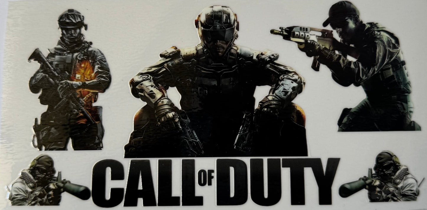 16oz UV DTF Libbey Wrap Call of Duty Man #W200