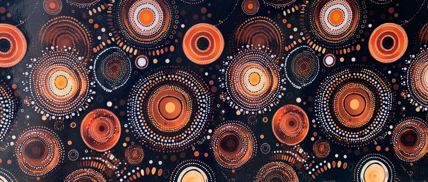 16oz UV DTF Libbey Wrap Aboriginal Indigenous Dot Art Work Painting Aboriginal #A302