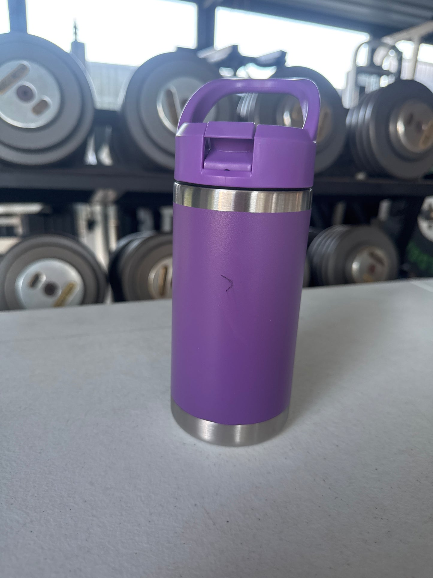Purple yeti small black mark