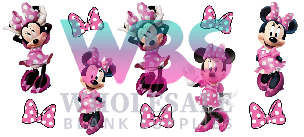 16oz UV DTF Libbey Wrap – Minnie Mouse #621