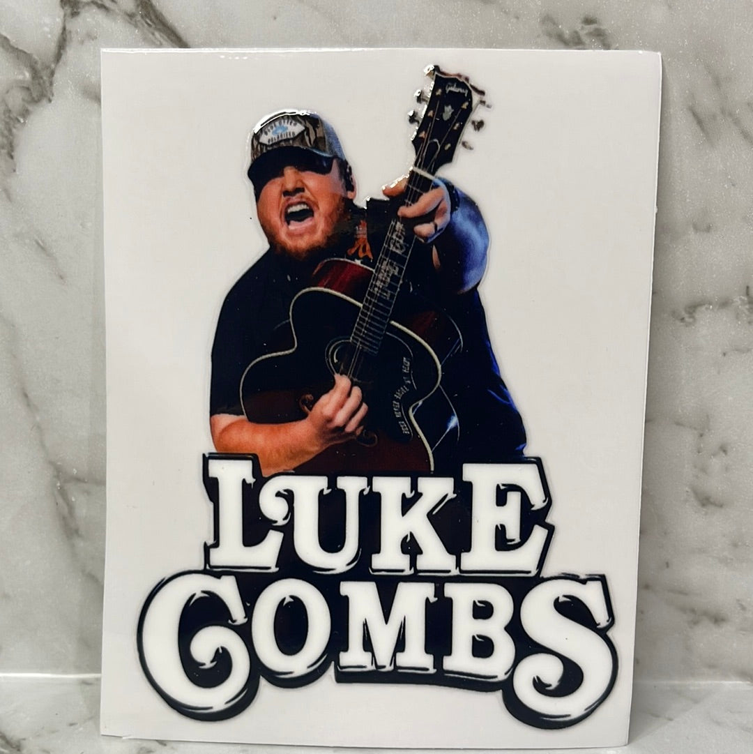UV DTF Decal Luke Combs guitar #D39