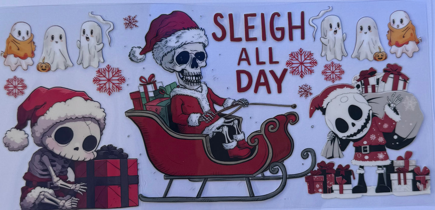 16oz UV DTF Libbey Wrap Christmas W131