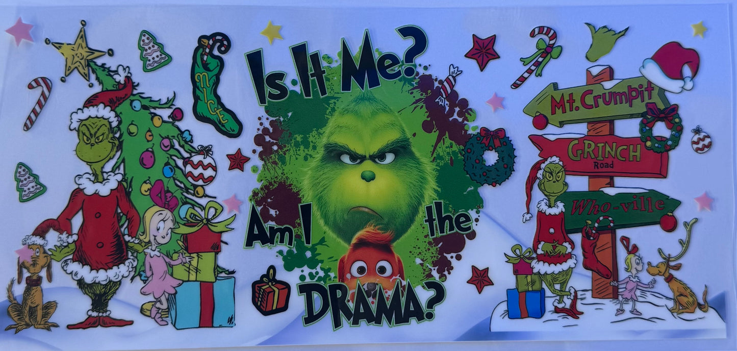 16oz UV DTF Libbey Wrap Christmas W132