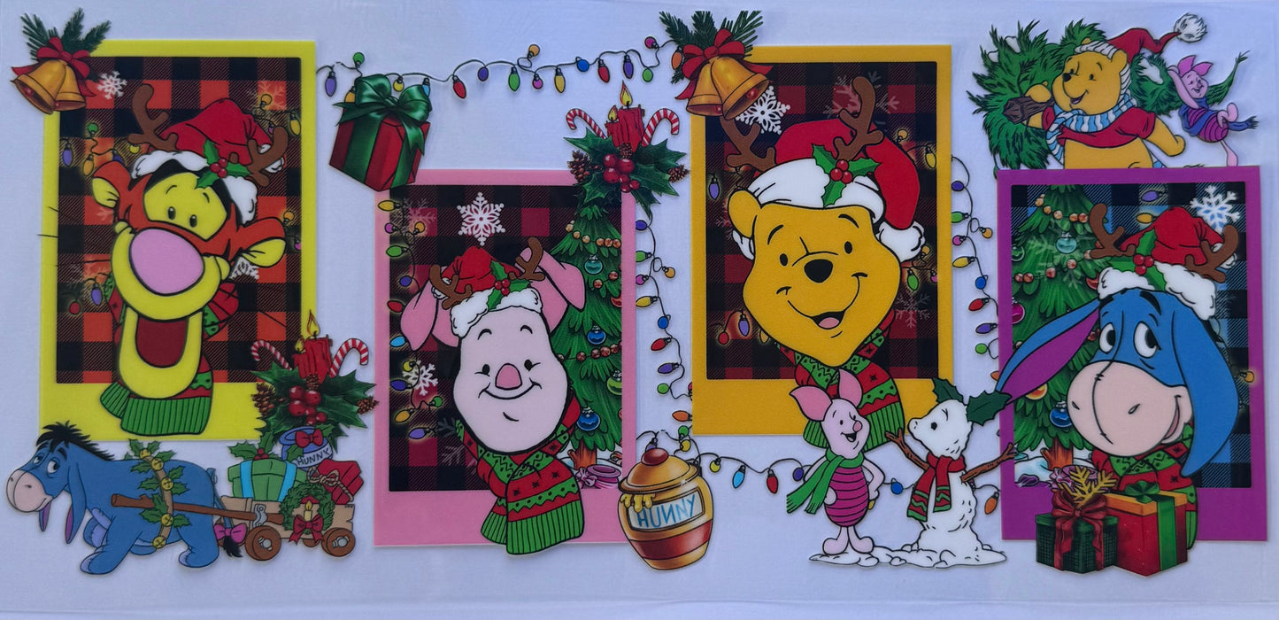 16oz UV DTF Libbey Wrap Christmas W124