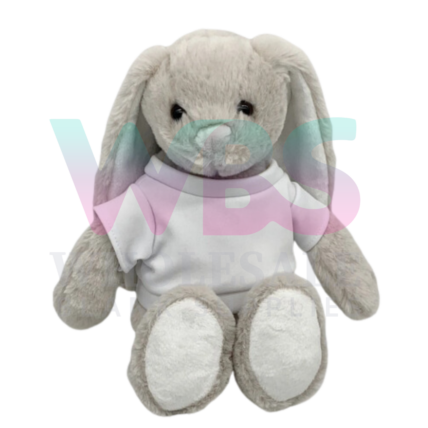 🐰 Sublimation Bunny Plush with Removable T-Shirt – 30cm