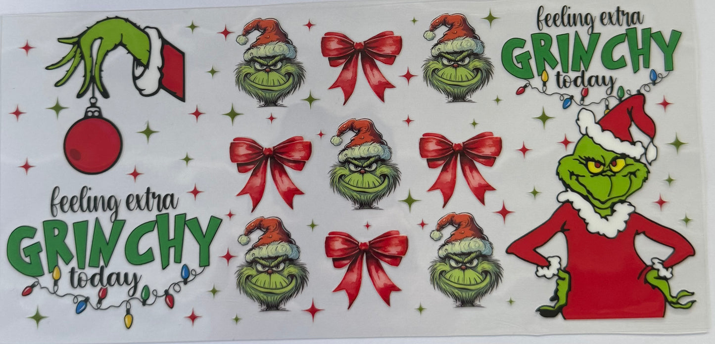 16oz UV DTF Libbey Wrap Christmas W109