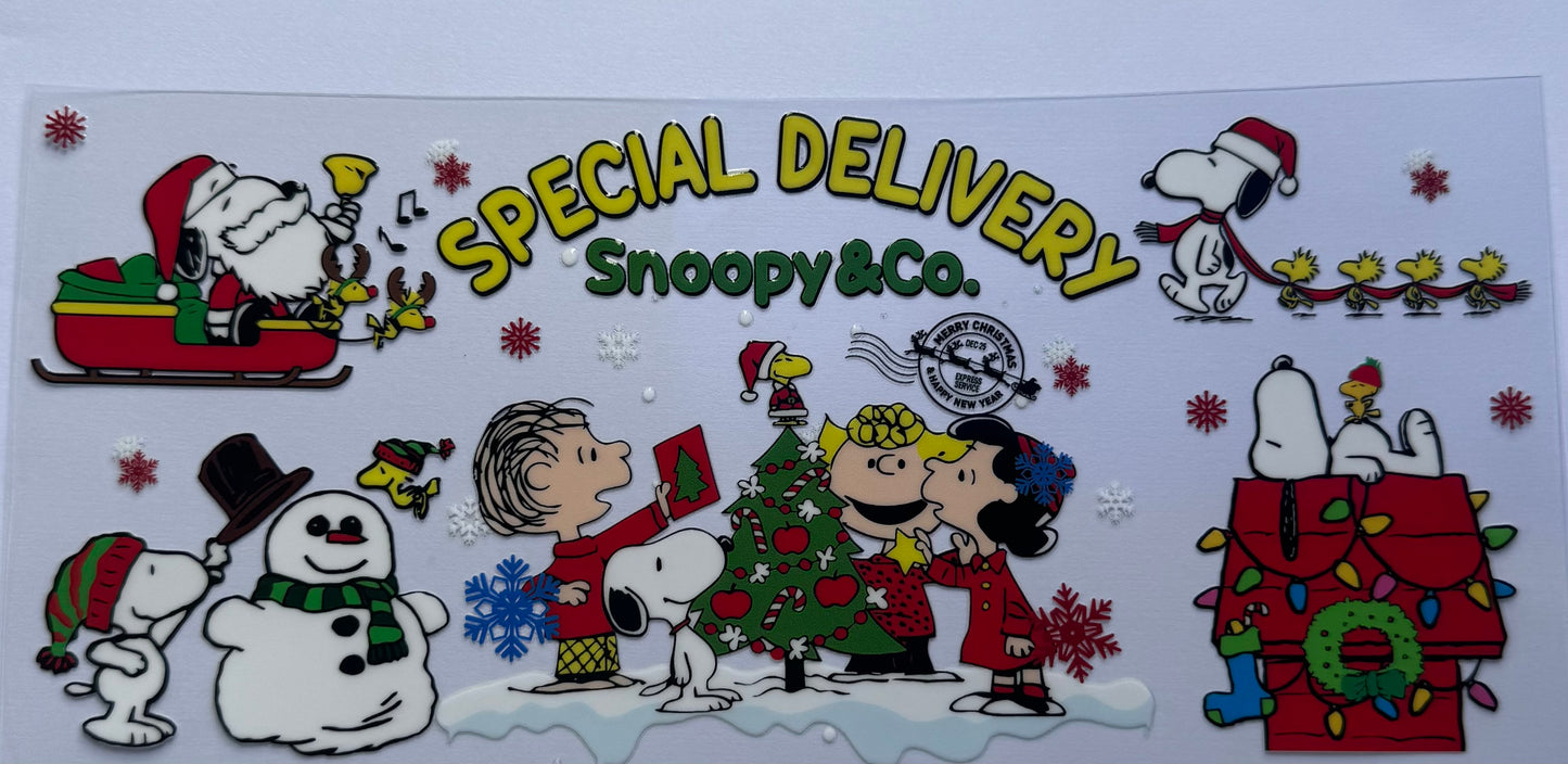 16oz UV DTF Libbey Wrap Christmas W110