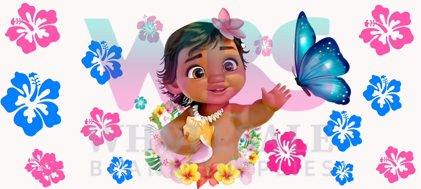 16oz UV DTF Libbey Wrap baby moana #a325