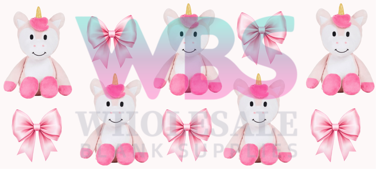 16oz UV DTF Libbey Wrap Riff raff unicorn bows #a384