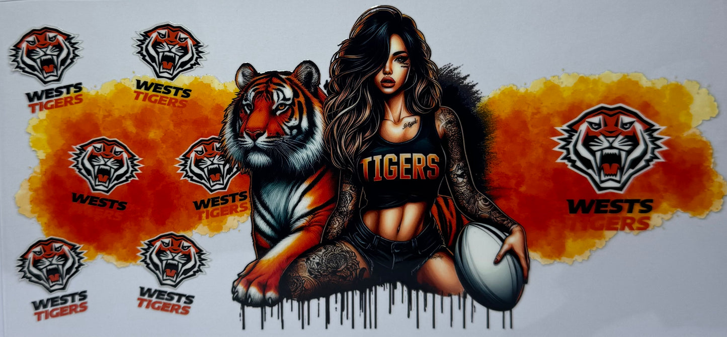 16oz UV DTF Libbey Wrap NRL west tigers #581