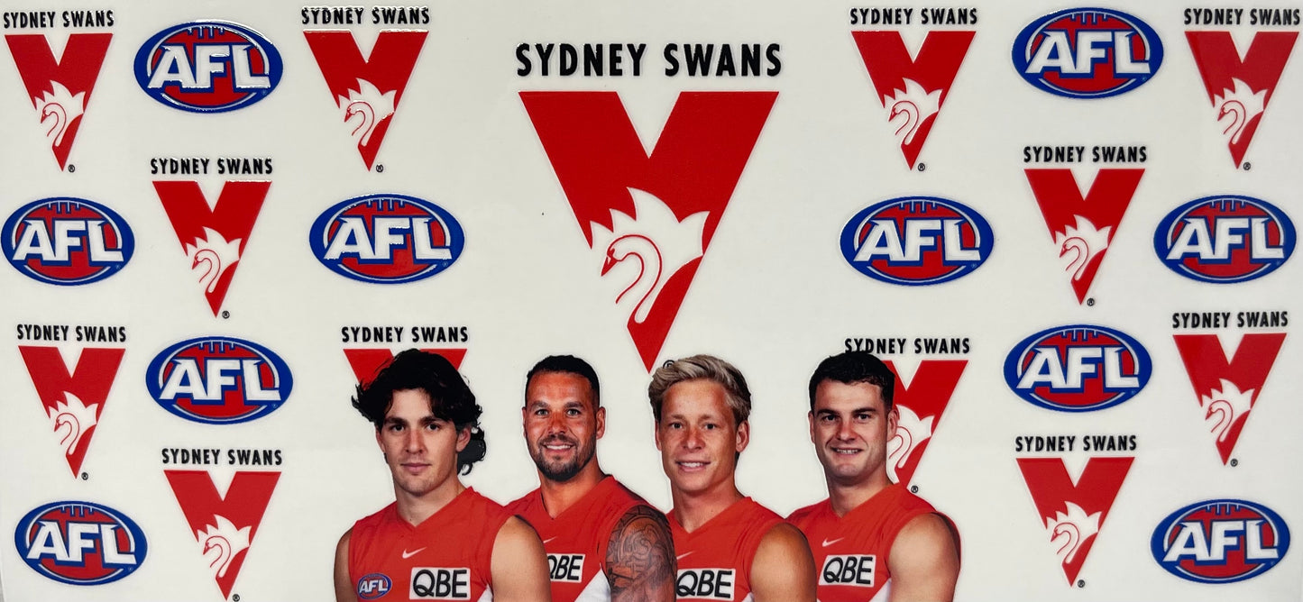 16oz UV DTF Libbey Wrap AFL Sydney Swans #902