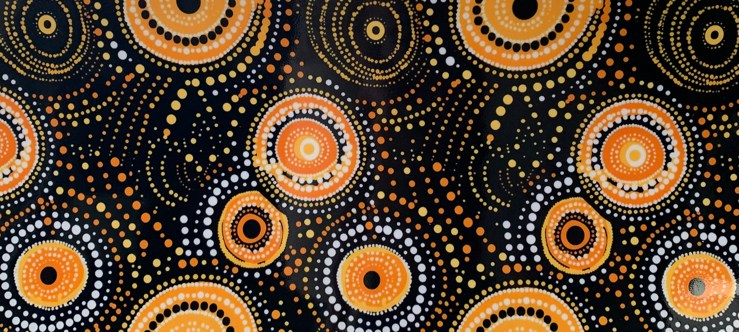 16oz UV DTF Libbey Wrap Aboriginal Indigenous Dot Art Work Painting Aboriginal #A299