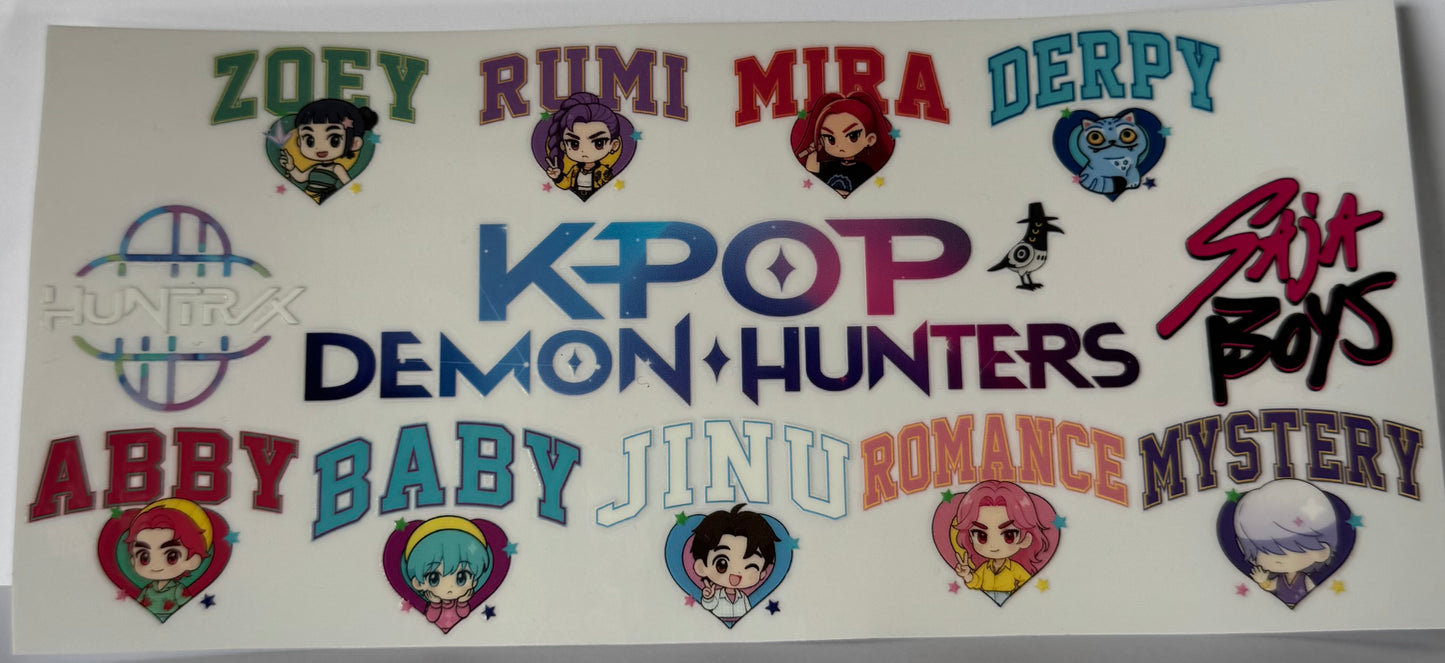 16oz UV DTF Libbey Wrap Kpop– HUNTRIX K-POP SAJA BOYS #W169