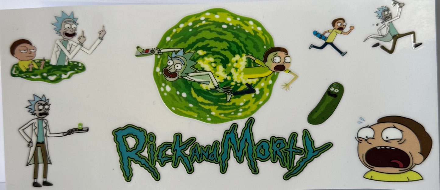 16oz UV DTF Libbey Wrap Rick & Morty #W197