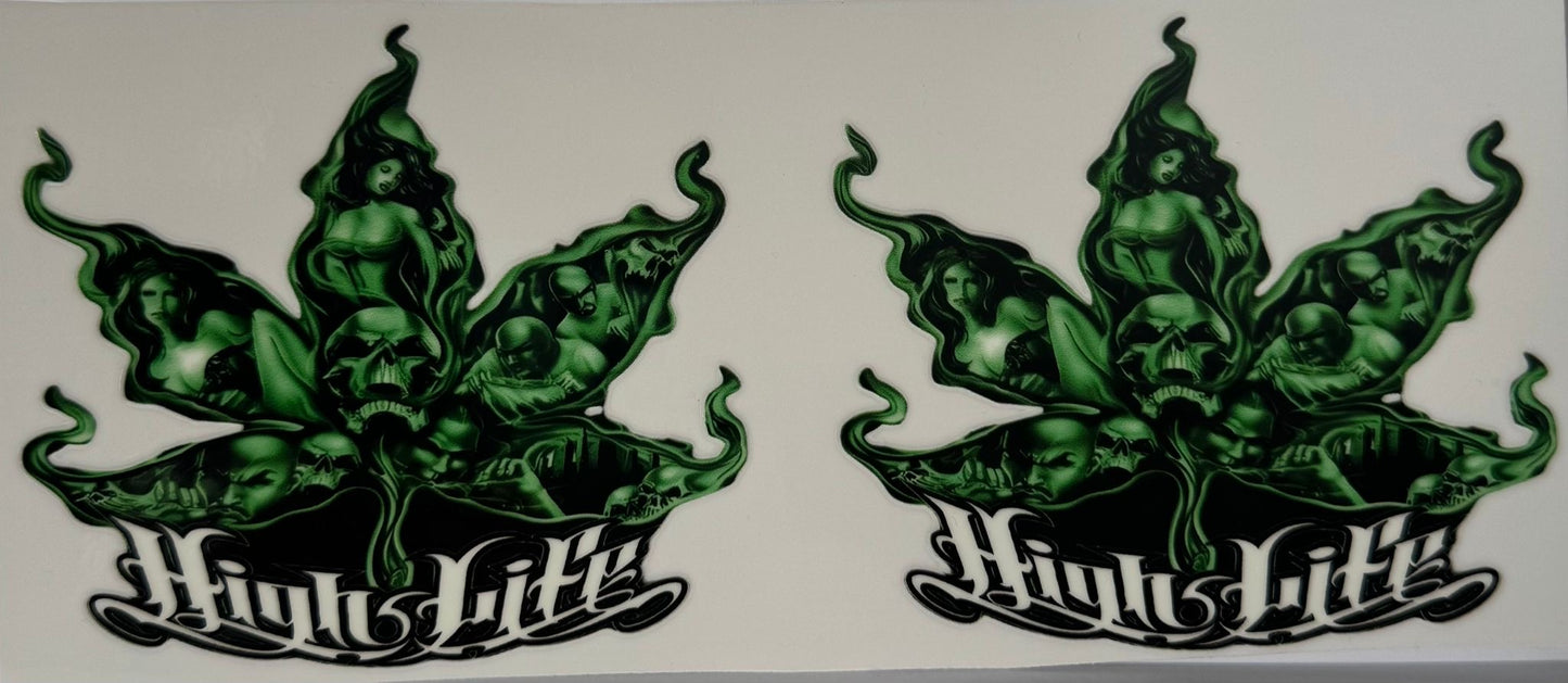 16oz UV DTF Libbey Wrap High Life #W171