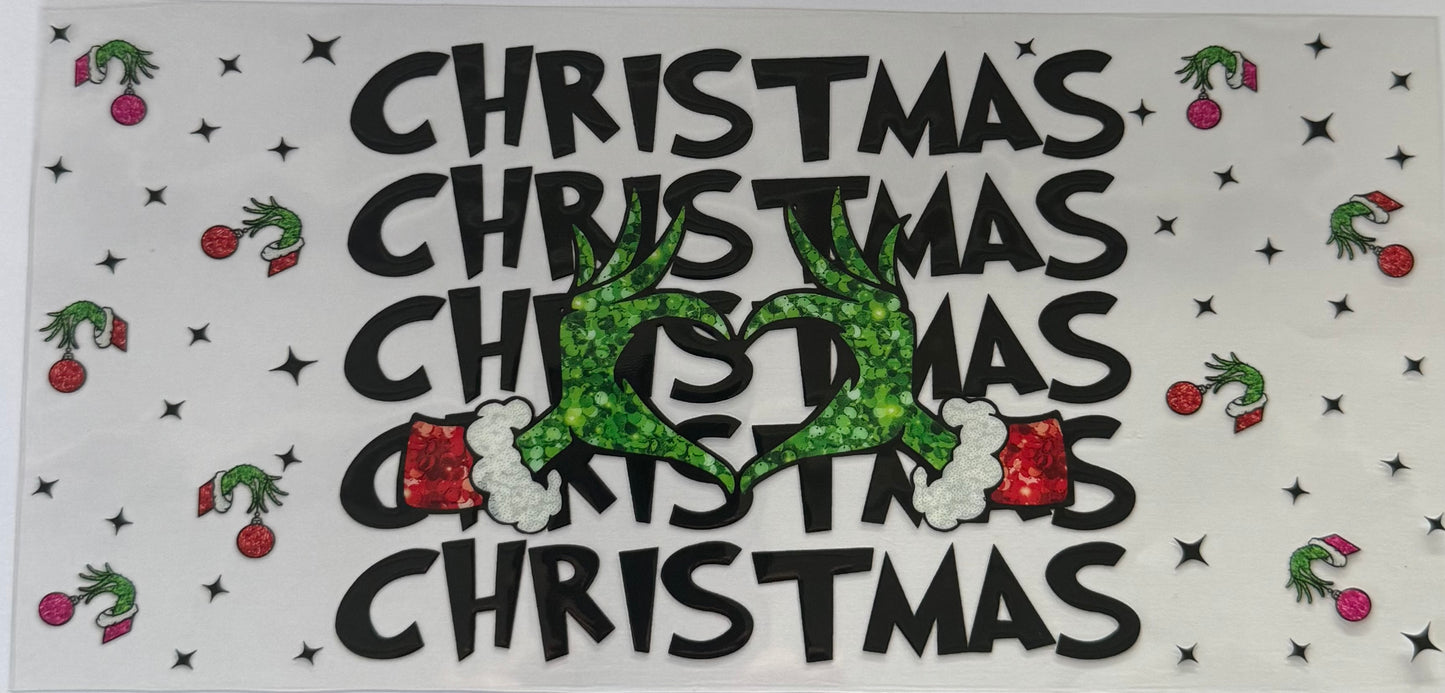 16oz UV DTF Libbey Wrap Christmas W97