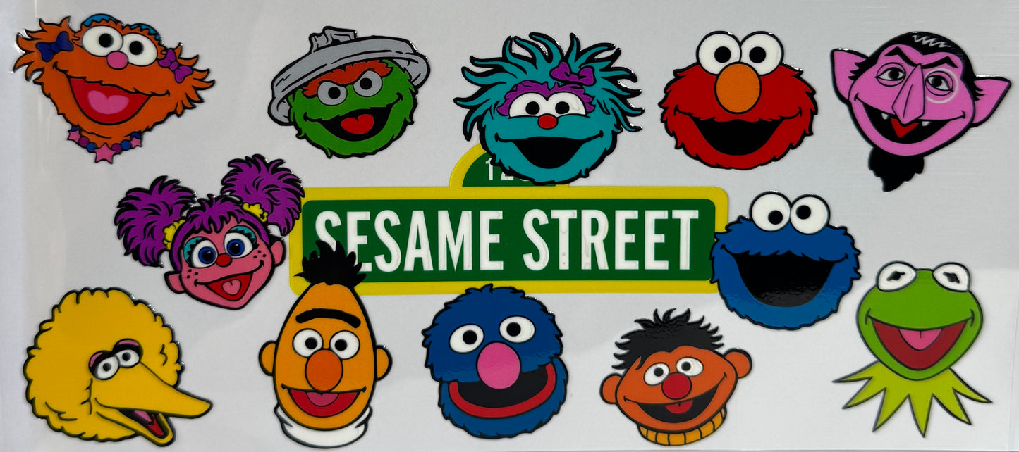 16oz UV DTF Libbey Wrap Sesame Street #a84