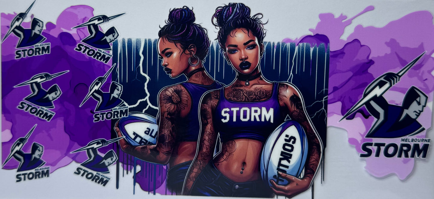 16oz UV DTF Libbey Wrap NRL Melbourne storm #718