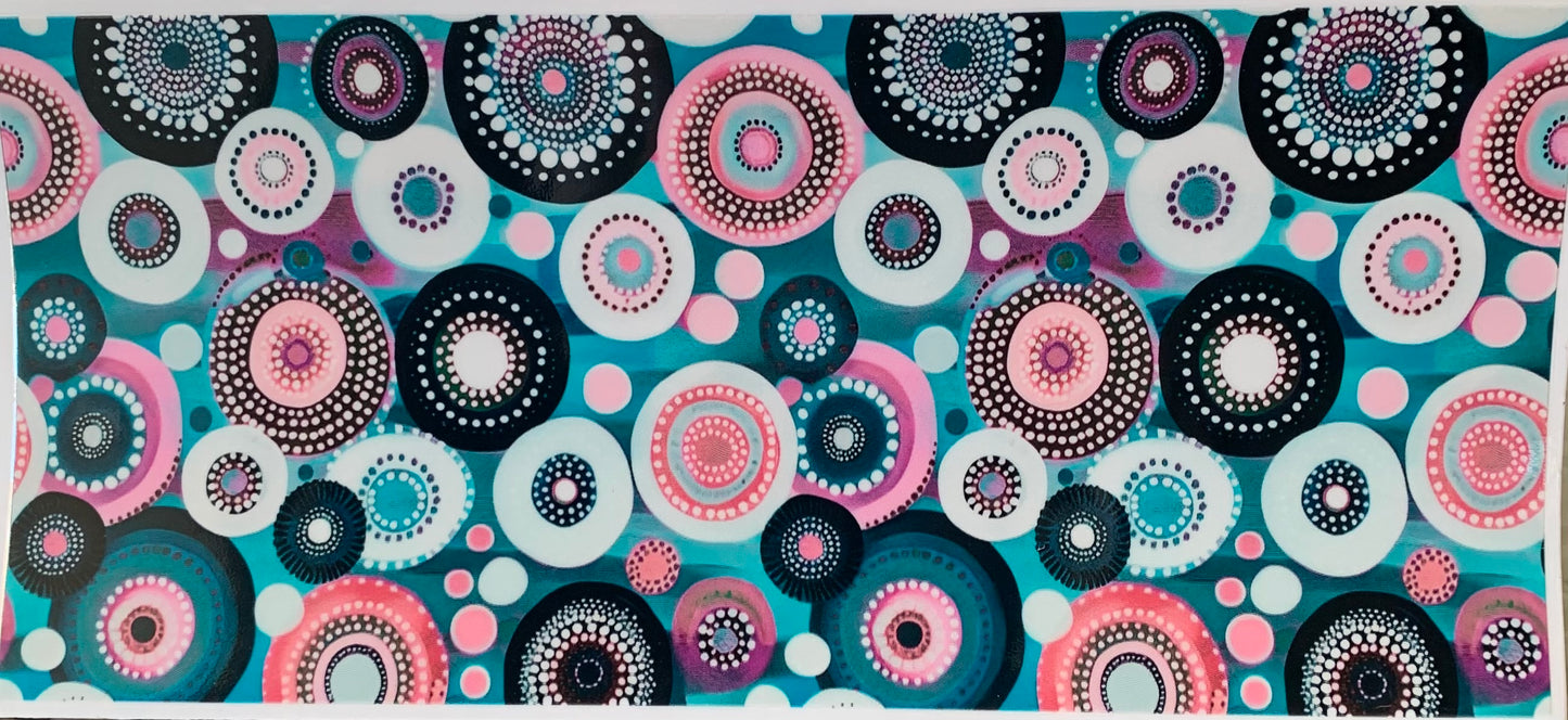 16oz UV DTF Libbey Wrap Aboriginal Indigenous Dot Art Work Painting Aboriginal #a297