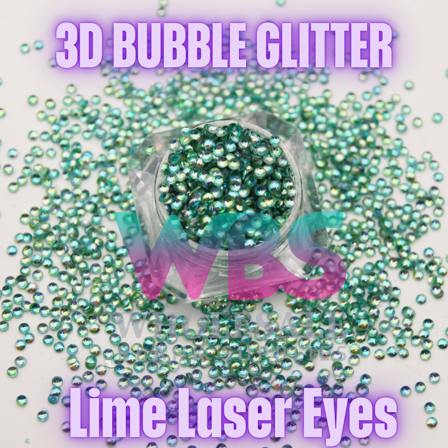 Lime Laser Eyes | 3D Bubble Glitter – 50gm