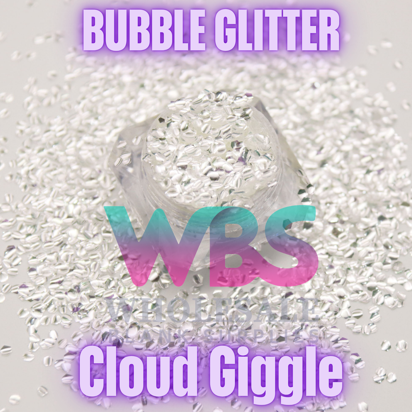 ☁️ CLOUD GIGGLE | Bubble Glitter – 50gm ☁️