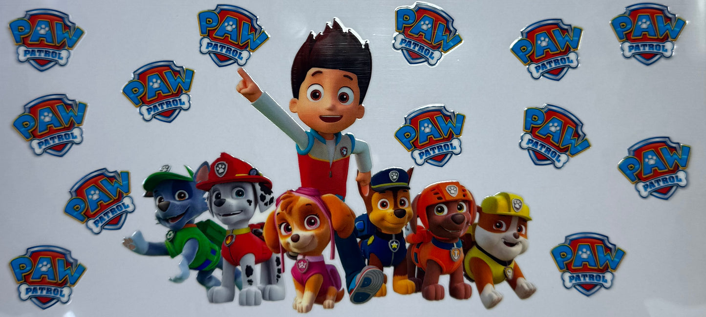 16oz UV DTF Libbey Wrap Paw Patrol Ryder and friends #423