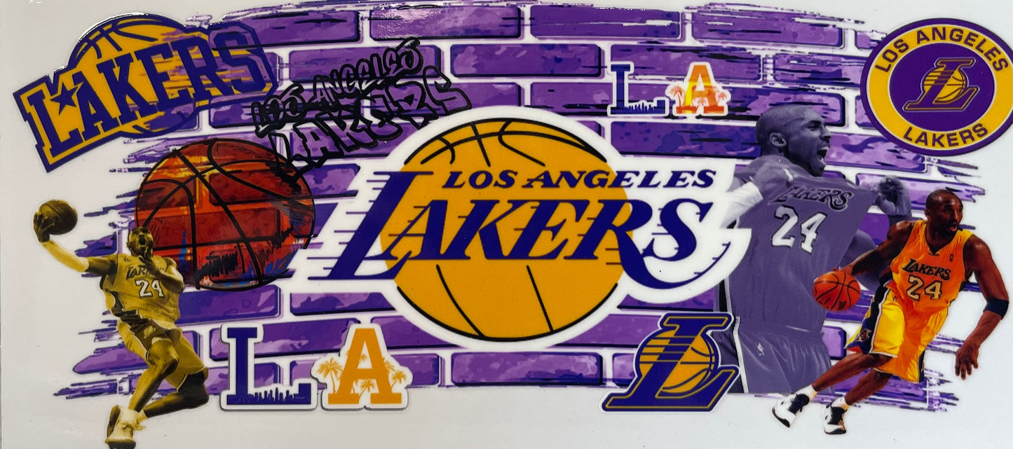 16oz UV DTF Libbey Wrap Basketball Lakers #570