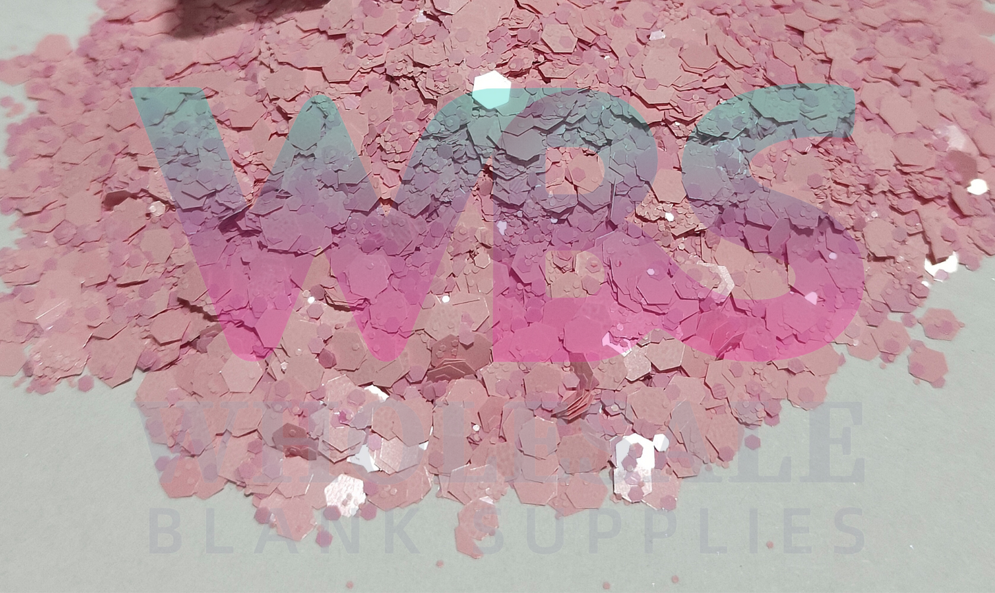 Chunky Glitter – Pink Blush (Matte) | 50gm Bottle Wholesale Blank Supplies MATTE GLITTER
