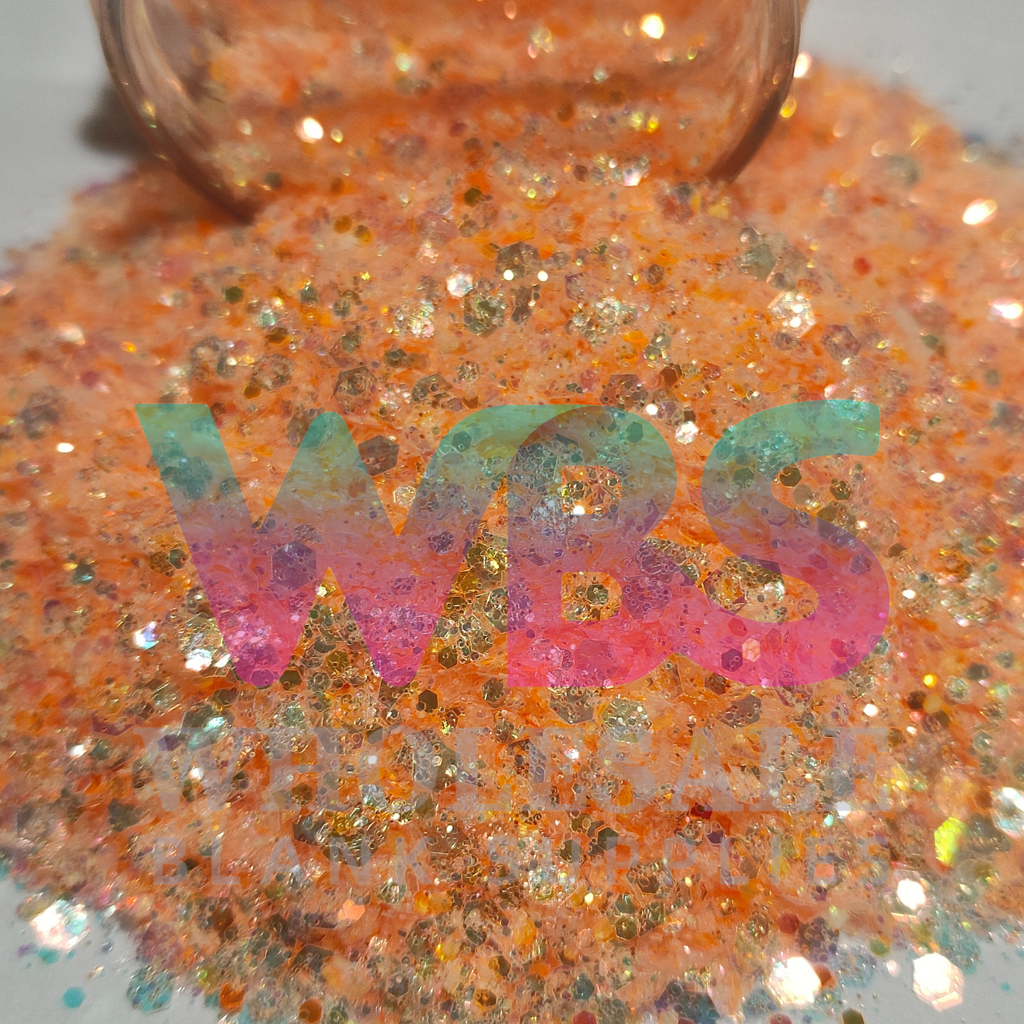 Chunky Glitter Bottle | 50gm | TANGERINE LIGHT
