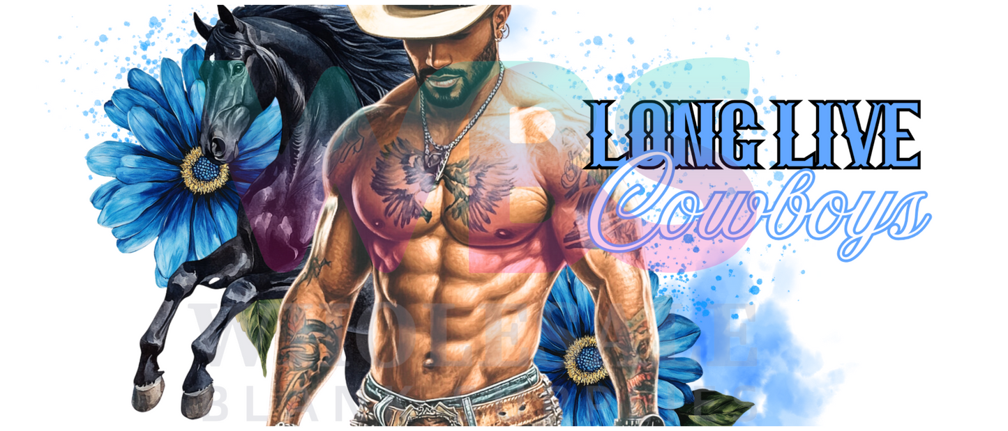 16oz UV DTF Libbey Wrap Tatt Boy Cowboy Long Live Cowboys #327