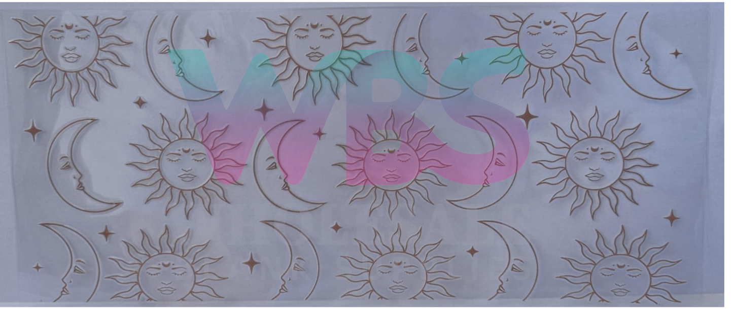 16oz UV DTF Libbey Wrap Stars Moons #388