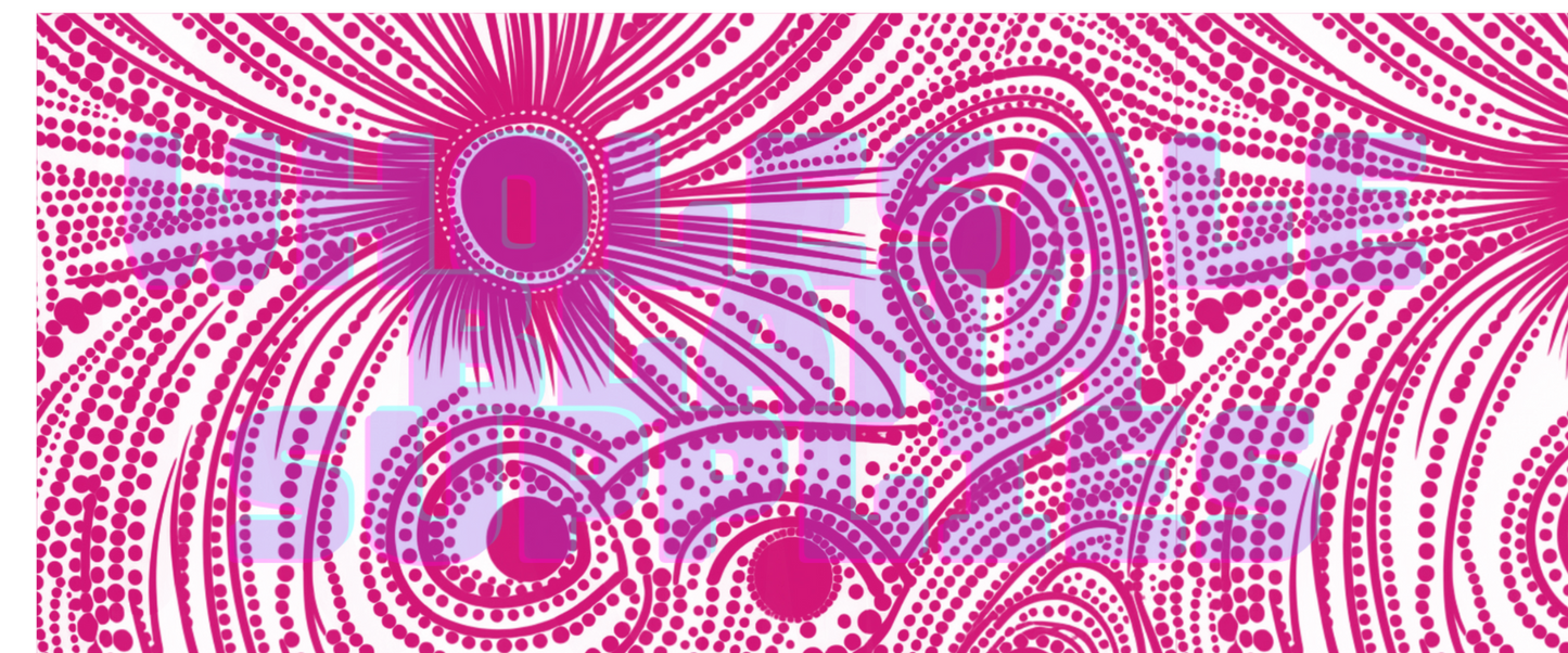 16oz UV DTF Libbey Wrap Aboriginal Indigenous Dot Art Work Painting Pink Circles Splash #A346