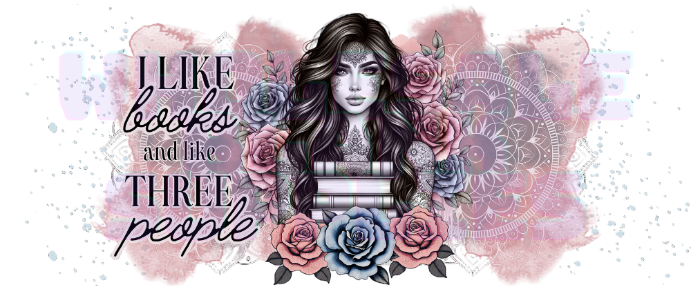16oz UV DTF Libbey Wrap Tatt Girl I like Books and 3 people funny #A232